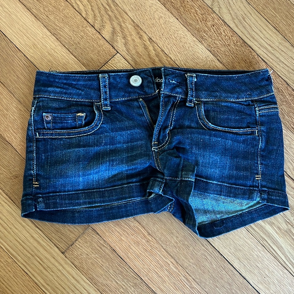 American Eagle Jean Shorts stretch dark blue